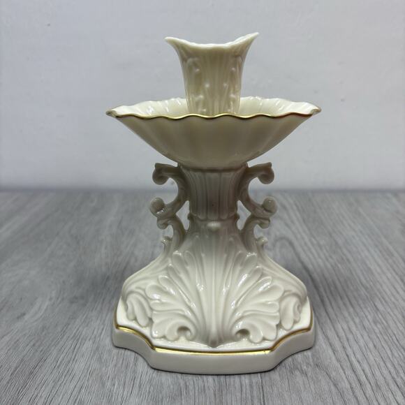 Lenox Millennium Collection Candlestick Holder 24k Gold Trim \Made in USA - Picture 4 of 6
